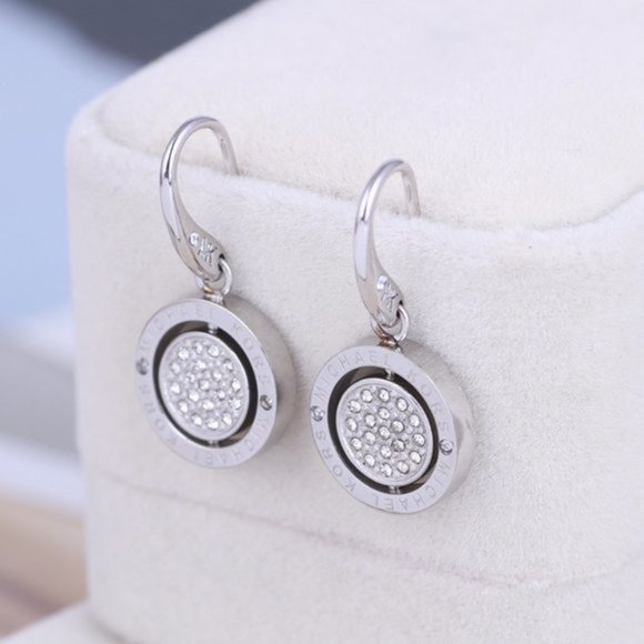 Michael Kors Round Letter Earrings - Picture 3 of 4